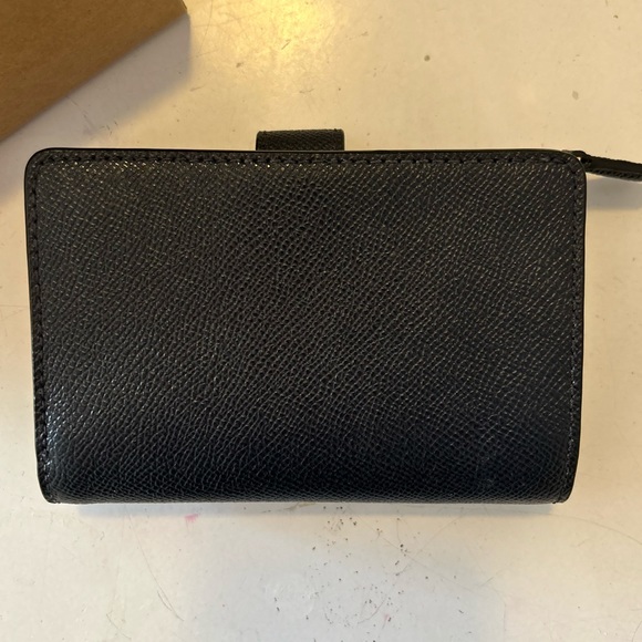 Coach Midnight Blue Leather Corner Zip Coin Case Wallet - Picture 5 of 10
